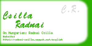csilla radnai business card